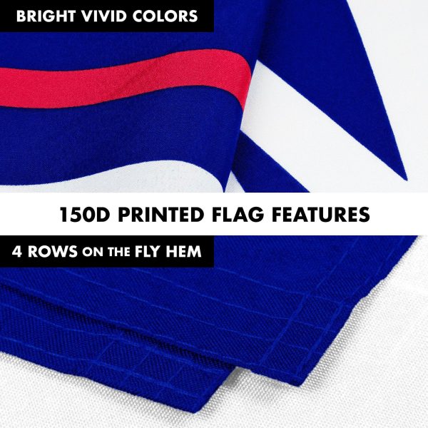 G128 Combo Pack: Flag Pole 6 FT Silver Tangle Free & Trump 2024 "Take America Back" Blue Flag 3x5 FT Printed 150D Polyester - Image 5