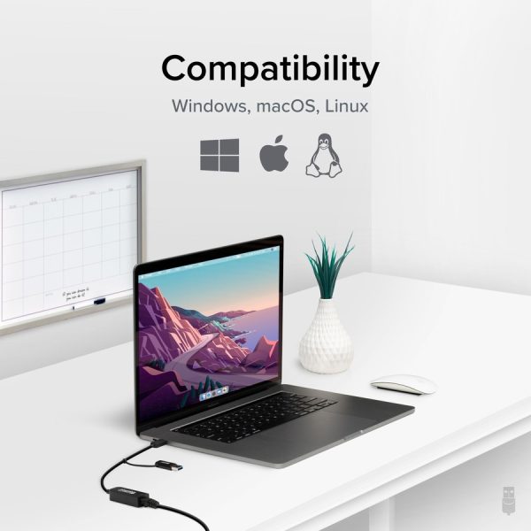 Plugable 2.5G USB C and USB to Ethernet Adapter - 2-in-1 Adapter - Image 5