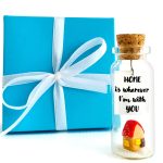 Cute and Kawaii Valentine's Day and Anniversary Presents   Personalized Love Gifts for Boyfriend Girlfriend (Home is Wherever I'm with You in Teal Gift Box)