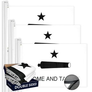 G128 3-Pack: Come and Take It Flag 2x3 FT Double Sided Embroidered 210D Heavy Duty Polyester - Indoor/Outdoor, Vibrant Colors, Brass Grommets, 3-ply