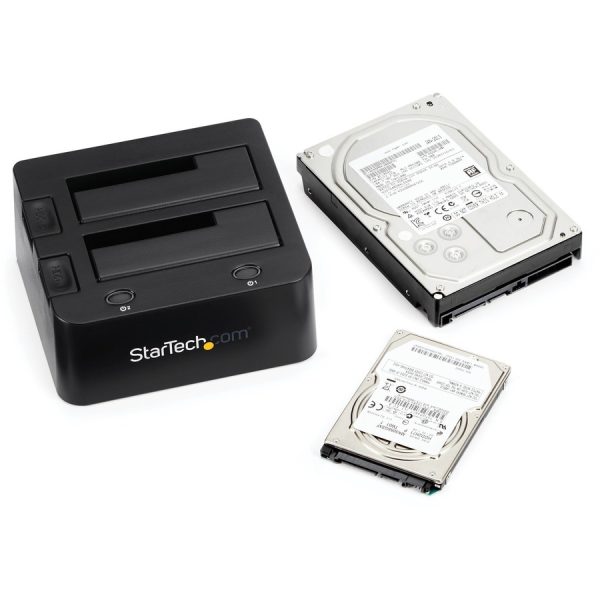 StarTech.com Dual-Bay USB 3.0 to SATA and IDE Hard Drive Docking Station, 2.5/3.5" SATA III and IDE (40 pin), SSD/HDD Dock, Top-Loading - Image 3