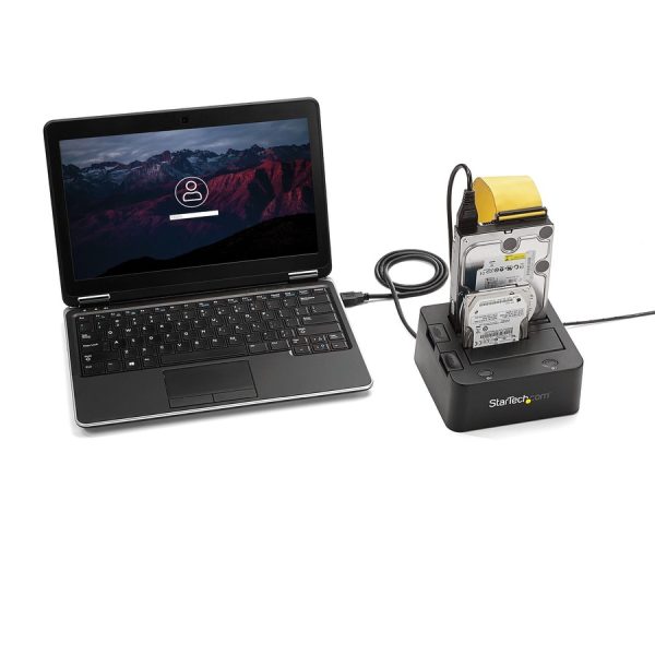 StarTech.com Dual-Bay USB 3.0 to SATA and IDE Hard Drive Docking Station, 2.5/3.5" SATA III and IDE (40 pin), SSD/HDD Dock, Top-Loading - Image 4