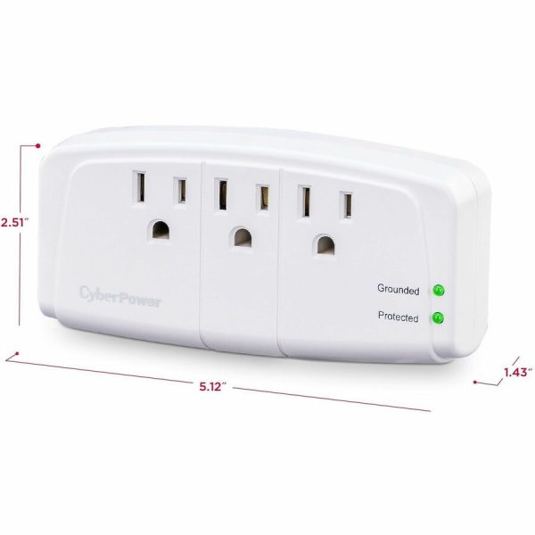 CyberPower CSB300W Essential 3 - Outlet Surge with 900 J - Image 3