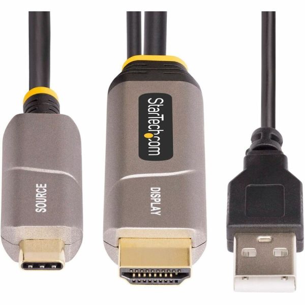 StarTech.com 30ft (9.15m) USB-C to HDMI 2.0 Active Optical Cable (AOC), 4K 60Hz, USB Type-C to HDMI Adapter Cable, CL3 Rated - Image 6
