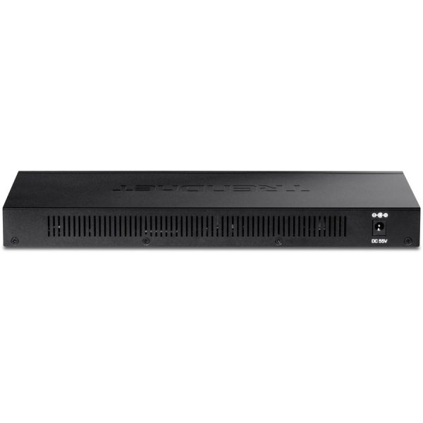 TRENDnet 16-Port Gigabit PoE+ Switch, 16 x Gigabit PoE+ Ports, 120W PoE Budget, Up to 30W Per Port, 1U 19" Rackmount Brackets Included, Fanless, Lifetime Protection, Black, TPE-TG161H - Image 5