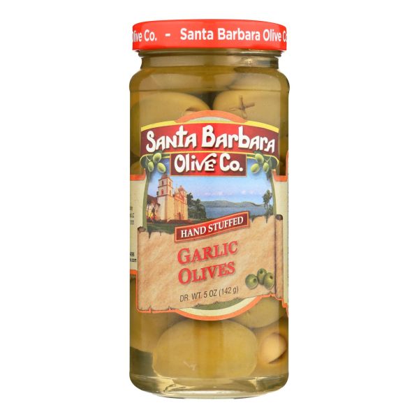 Santa Barbara Hand Stuffed Garlic Olives - Case of 6 - 5 OZ - Image 2
