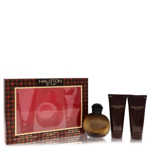 Halston Gift Set -- 4.2 oz Cologne Spray + 3.4 oz After Shave Balm + 3.4 oz Hair & Body Wash for Men