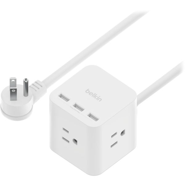 Belkin 3-Outlet Power Cube with 5-Foot Cord and USB-A Ports - Image 4