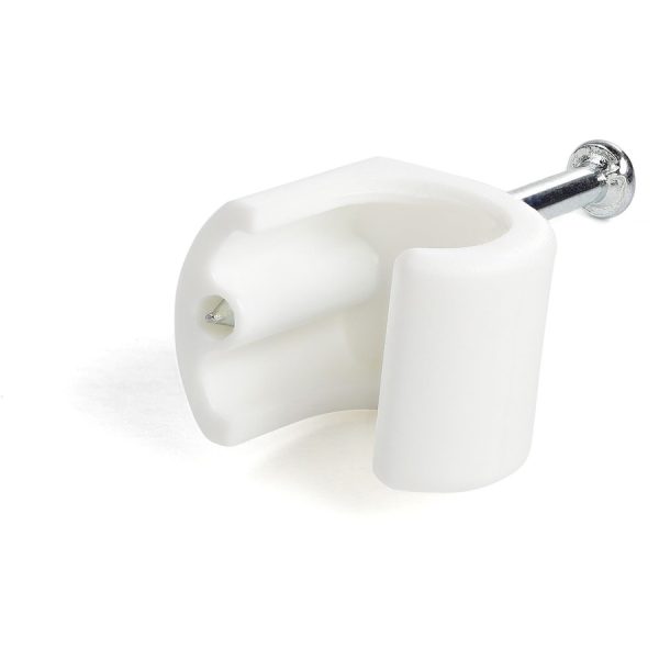 StarTech.com 100 Pk XL Cable Clips w/ Nail - Reusable Nail-in Clamps - Cord Mounting/Holding Clips - Cable Tacks Wire Fasteners White TAA - Image 3