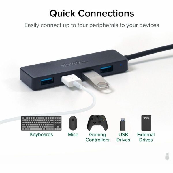 Plugable 4 Port USB Hub 3.0, USB Splitter for Laptop - Image 3