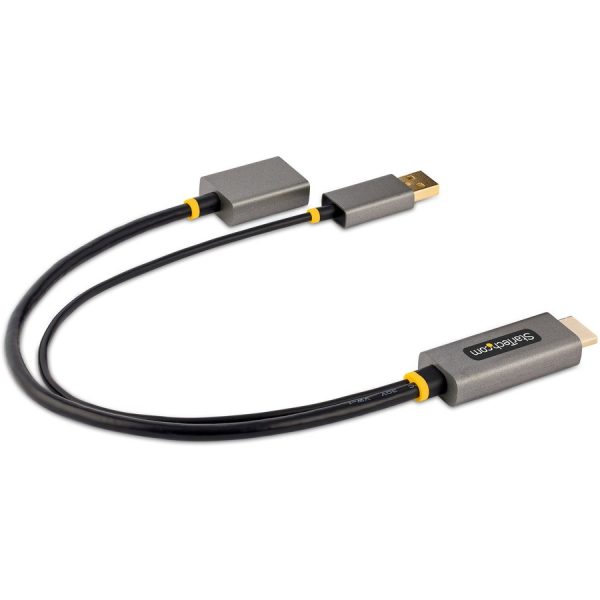 StarTech.com 1ft (30cm) HDMI to DisplayPort Adapter, 4K 60Hz HDR HDMI Source to DP Monitor, USB Bus Powered, HDMI 2.0 to DisplayPort 1.2 - Image 2