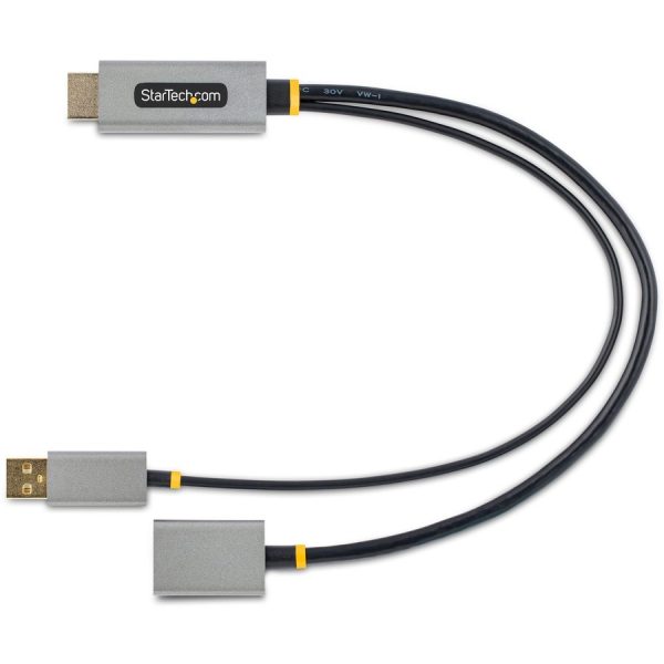 StarTech.com 1ft (30cm) HDMI to DisplayPort Adapter, 4K 60Hz HDR HDMI Source to DP Monitor, USB Bus Powered, HDMI 2.0 to DisplayPort 1.2 - Image 6