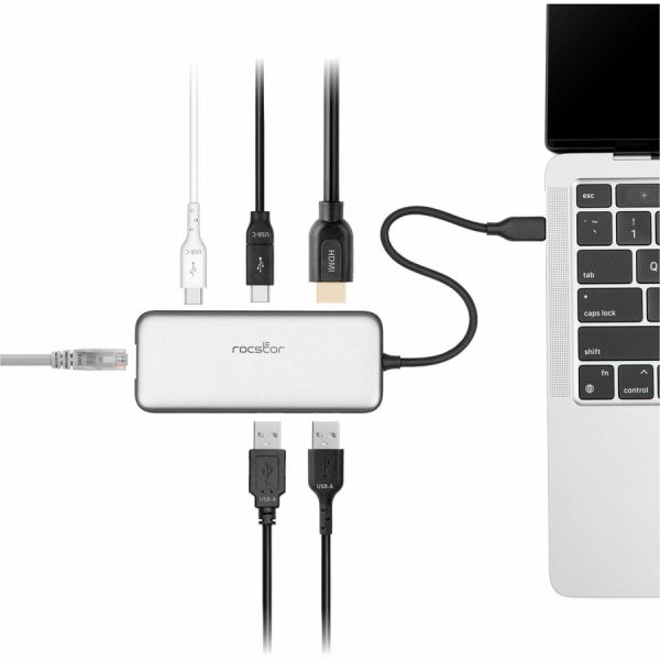 Rocstor Type-C to HDMI/USB-A 10GX2/Type-C data/RJ45/ PD Charging with DP1.4 Alt mode - Image 2