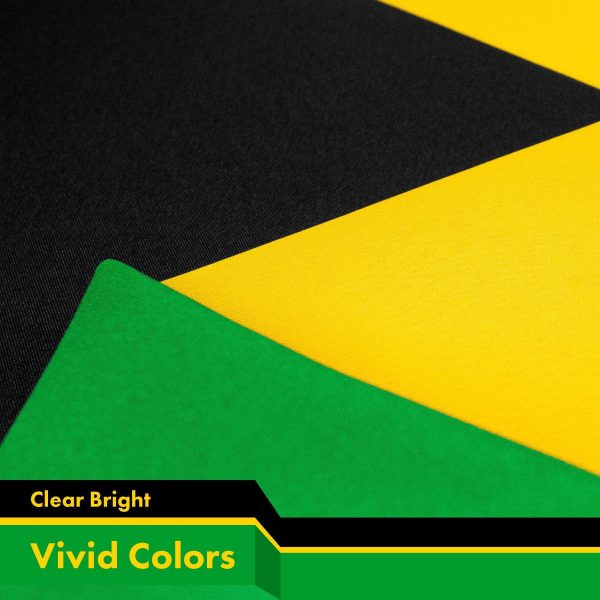 Jamaica (Jamaican) Flag 150D Printed Polyester 3x5 Ft - Image 3