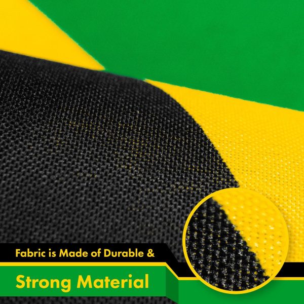 Jamaica (Jamaican) Flag 150D Printed Polyester 3x5 Ft - Image 4