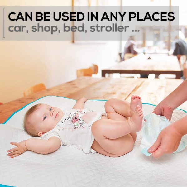 Portable Changing Pad for Home & Travel – Waterproof Reusable Extra Large Size 31.5 x23.6'' Baby Changing Mat with Reinforced Double Seams   Change Diaper On The Go   Unisex Boys&Girls - Image 5