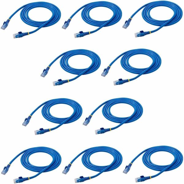 StarTech.com 6 ft. CAT6 Ethernet Cable - 10 Pack - ETL Verified - Blue CAT6 Patch Cord - Snagless RJ45 Connectors - 24 AWG - UTP - Image 2