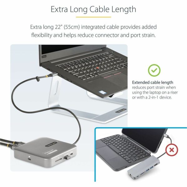 StarTech.com USB-C Multiport Adapter, Dual 4K 60Hz HDMI, 2-Port USB-A/USB-C 10Gbps Hub, 100W PD, GbE, SD, Travel Docking Station - Image 4