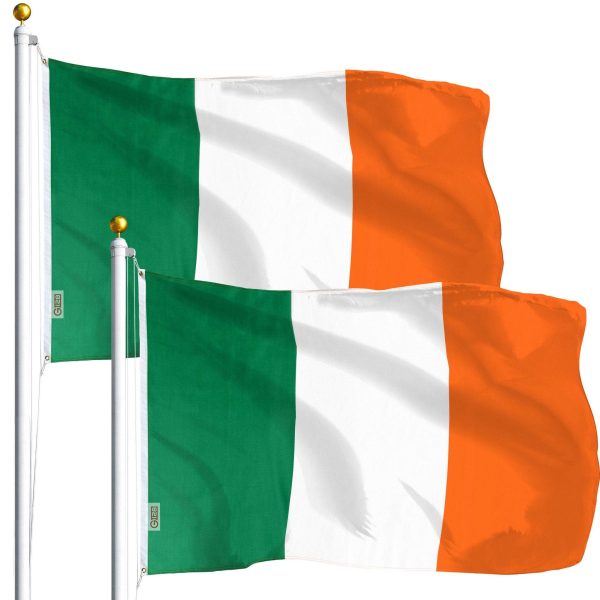 Ireland Irish Flag 3x5 Ft 2-Pack Printed Polyester By G128