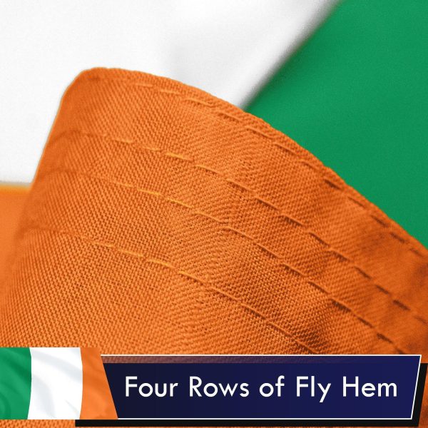 Ireland Irish Flag 3x5 Ft 2-Pack Printed Polyester By G128 - Image 5