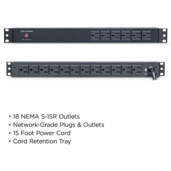 CyberPower PDU15B6F12R 100 - 125 VAC 15A Basic PDU - Image 2