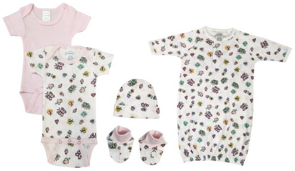Newborn Baby Girl 5 Pc  Sets Nc_0598