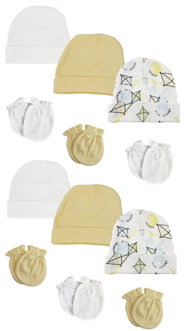 Baby Boy, Baby Girl, Unisex Infant Caps And Mittens (pack Of 12) Nc_0364