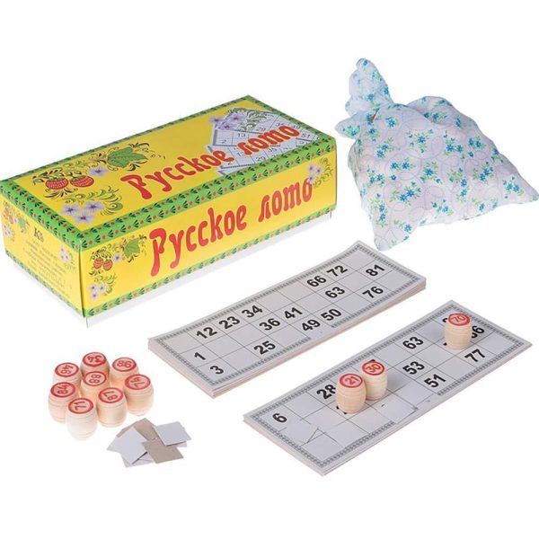 Russian Bingo Lotto Game Set for Family   Russian Lotto Board Games   Tambola Kit of Wood Barrels Loteria Bingo Cards Toys Chips - Image 2