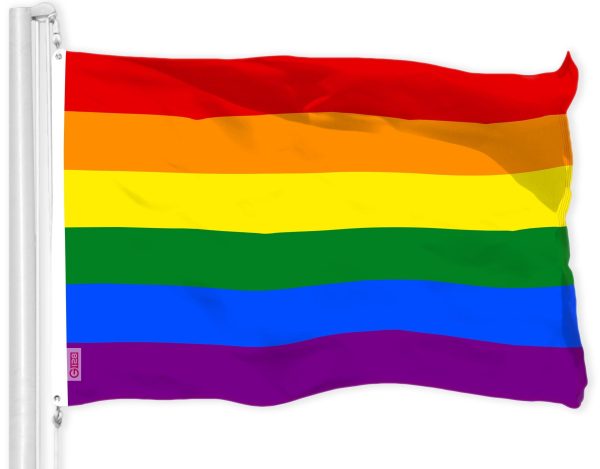 G128 Combo Pack: American USA Flag 3x5 Ft & LGBT Rainbow Pride Flag 3x5 Ft | Both LiteWeave Pro Series Printed 150D Polyester, Brass Grommets - Image 2
