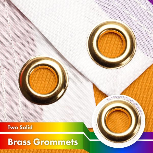 G128 Combo Pack: American USA Flag 3x5 Ft & LGBT Rainbow Pride Flag 3x5 Ft | Both LiteWeave Pro Series Printed 150D Polyester, Brass Grommets - Image 3