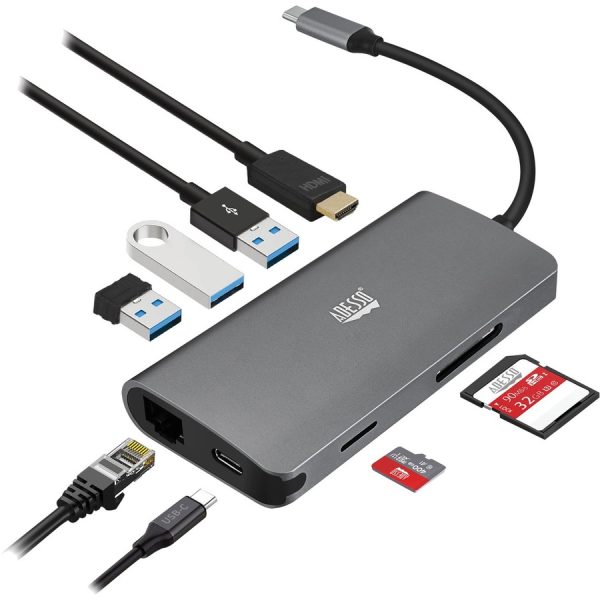 Adesso 8-in-1 USB-C Multi-Port Docking Station (TAA Compliant) - Image 6