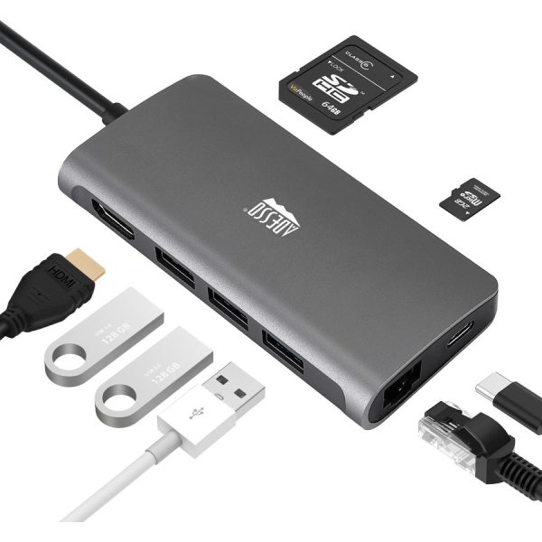 Adesso 8-in-1 USB-C Multi-Port Docking Station (TAA Compliant) - Image 7