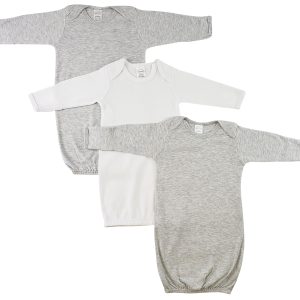 Newborn Baby Girls 3 Pc Gown Set Ls_0684