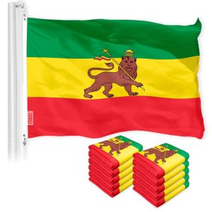 Ethiopia Lion Ethiopian Flag 3x5 Ft 10-Pack 150D Printed Polyester By G128