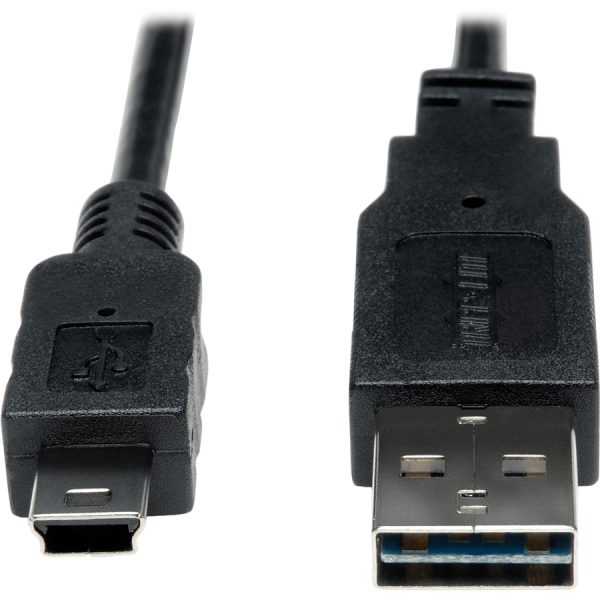 Eaton Tripp Lite Series Universal Reversible USB 2.0 Converter Adapter Cable (Reversible A to 5Pin Mini B M/M), 3 ft. (0.91 m) - Image 2