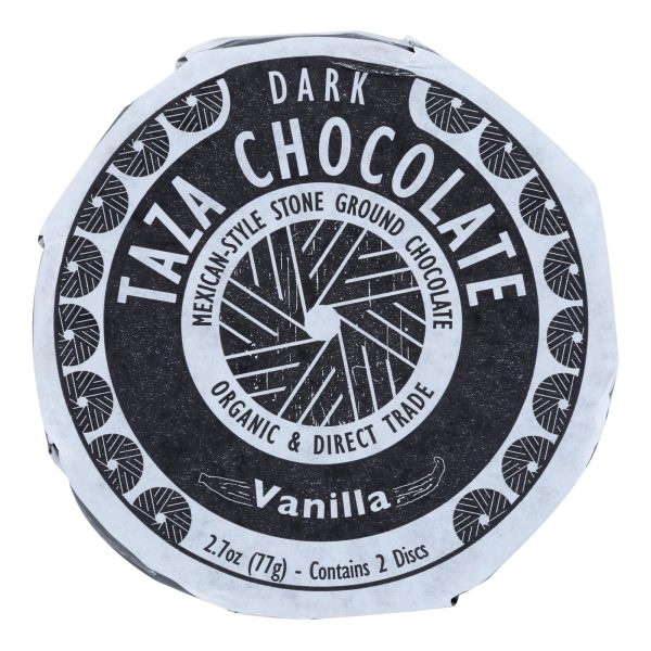 Taza Chocolate Organic Chocolate Mexicano Discs - 50 Percent Dark Chocolate - Vanilla - 2.7 oz - Case of 12 - Image 3