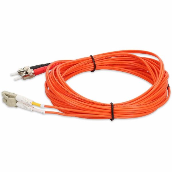AddOn 3m LC (Male) to ST (Male) Orange OM1 Duplex Fiber OFNR (Riser-Rated) Patch Cable - Image 2