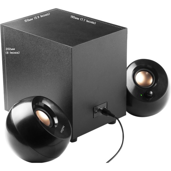 Creative Pebble Plus 2.1 Speaker System - 8 W RMS - Black - Image 3