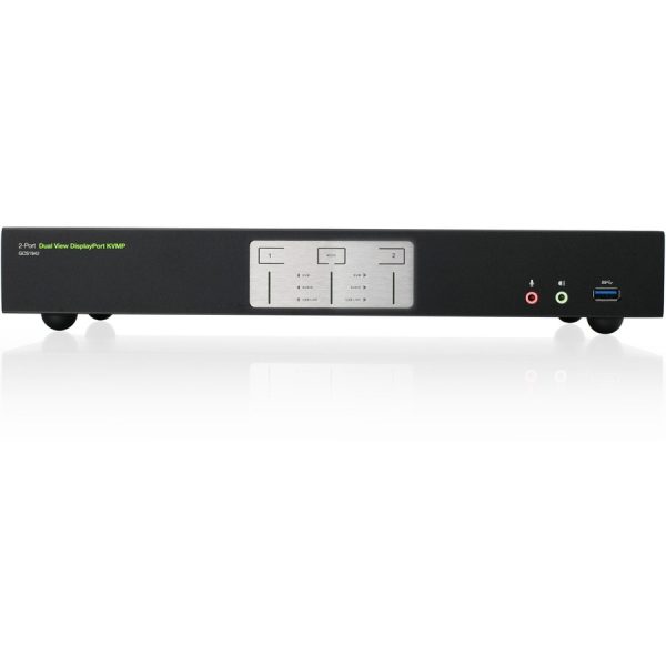 IOGEAR 2-Port 4K Dual View DisplayPort KVMP with USB 3.0 Hub and Audio (TAA) - Image 2