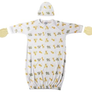 Unisex Newborn Baby 3 Piece Gown Set Nc_0753