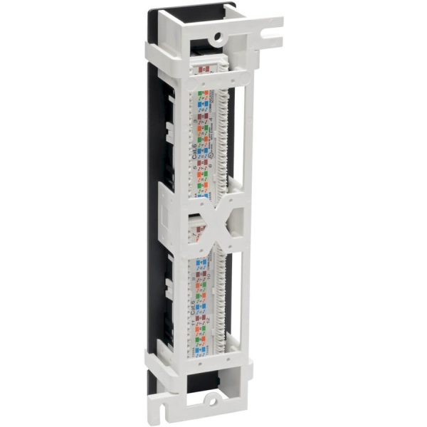 Eaton Tripp Lite Series Cat6 Wall-Mount 12-Port Patch Panel - PoE+ Compliant, 110/Krone, 568A/B, RJ45 Ethernet, TAA - Image 2