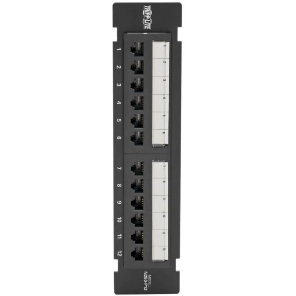 Eaton Tripp Lite Series Cat6 Wall-Mount 12-Port Patch Panel - PoE+ Compliant, 110/Krone, 568A/B, RJ45 Ethernet, TAA - Image 3