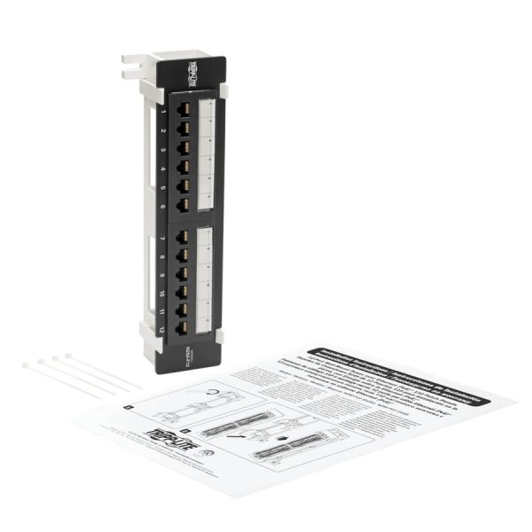 Eaton Tripp Lite Series Cat6 Wall-Mount 12-Port Patch Panel - PoE+ Compliant, 110/Krone, 568A/B, RJ45 Ethernet, TAA - Image 5