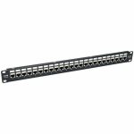 Eaton Tripp Lite Series 24-Port 1U Rack-Mount STP Shielded Cat6a Feedthrough Patch Panel, RJ45 Ethernet, TAA
