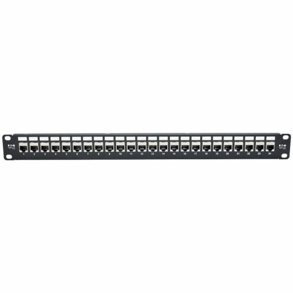 Eaton Tripp Lite Series 24-Port 1U Rack-Mount STP Shielded Cat6a Feedthrough Patch Panel, RJ45 Ethernet, TAA - Image 3