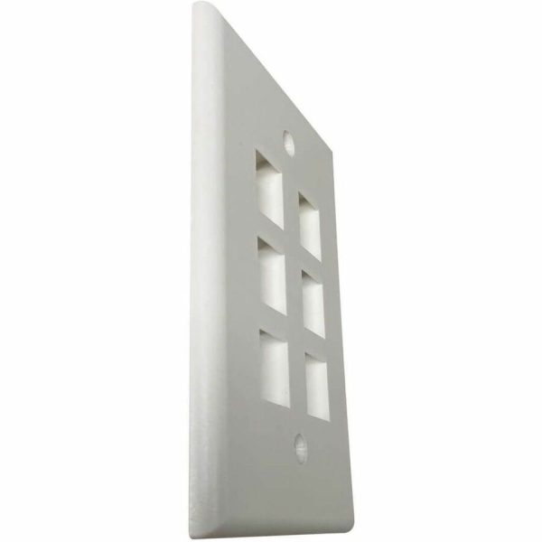 Eaton Tripp Lite Series Safe-IT 6-Port Single-Gang Keystone Wall Plate, Antibacterial, Ivory Matte, TAA - Image 3