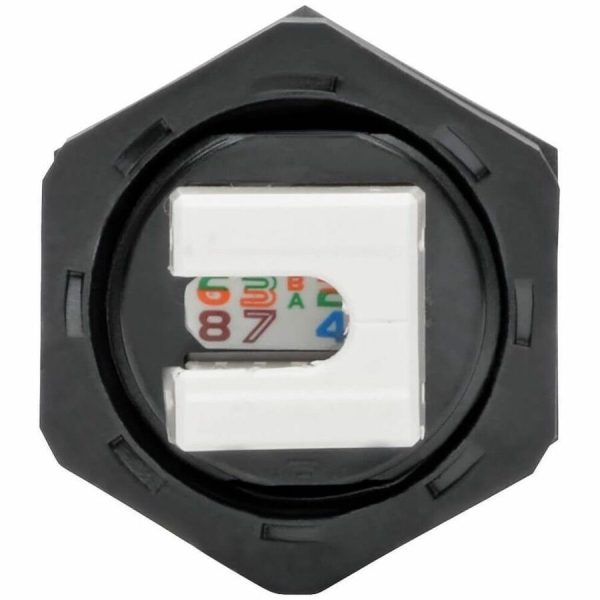 Eaton Tripp Lite Series Keystone Jack Cat6/Cat5e, RJ45, Shielded, Dust Cap, Industrial - 110 Punch Down, IP68, TAA - Image 2