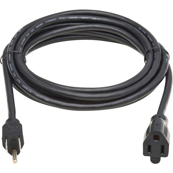 Eaton Tripp Lite Series Power Extension Cord, NEMA 5-15P to NEMA 5-15R - 13A, 120V, 16 AWG, 12 ft. (3.7 m), Black