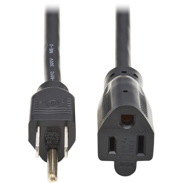 Eaton Tripp Lite Series Power Extension Cord, NEMA 5-15P to NEMA 5-15R - 13A, 120V, 16 AWG, 12 ft. (3.7 m), Black - Image 2