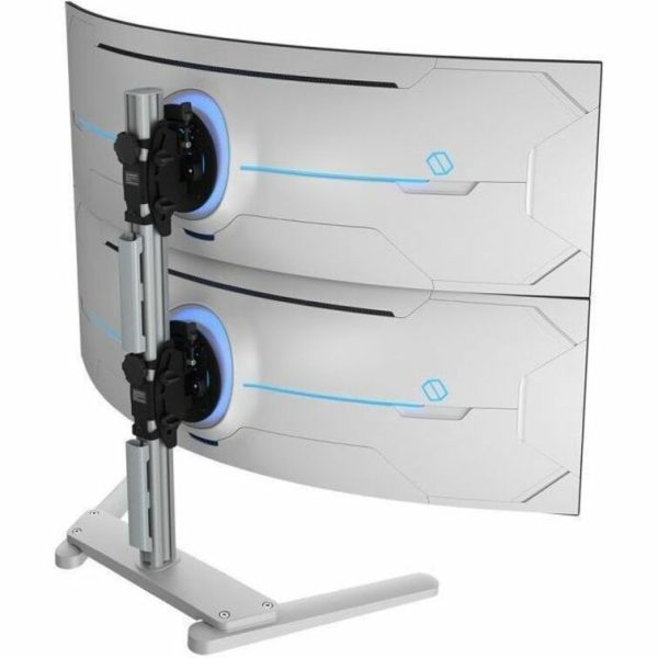 Atdec Freestanding Heavy Duty Dual Vertical Monitor Mount - Image 2